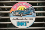 Retro Classics Cologne 2018: Plakette vom diesjährigen Jahrestreffen des BMW E3 Limousinen Clubs