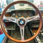 Retro Classics Cologne 2018, BMW Coupé Club e. V.: BMW 2800 CS, Holzlenkrad als Sonderausstattung