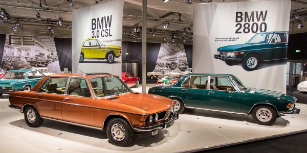 50 Jahre BMW E3 auf der Techno Cassica 2018 mit dem BMW 3.0 L von Stephan Pürzer (rechts) und dem BMW 2800 von Rheinhard Queckenberg