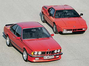 BMW M635CSi (links) und BMW M1