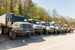 Unimog Museum Gaggenau, Unimog Exponate auf dem Parkplatz