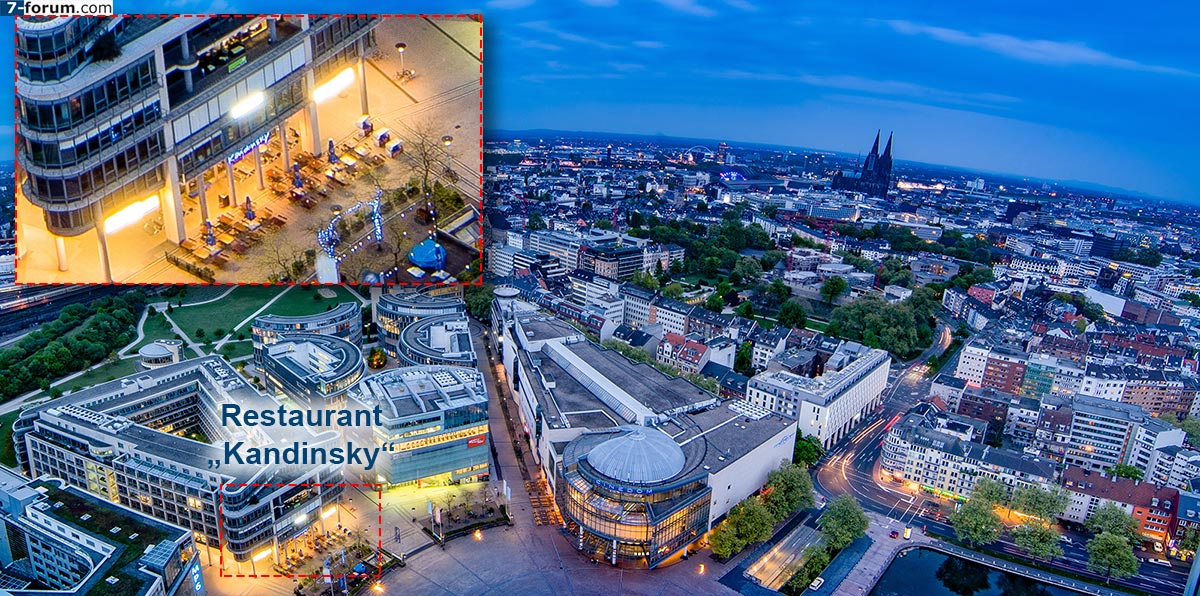Kandinsky Restaurant im MediaPark Kln, Luftbild