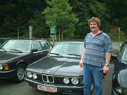 Michael Ptz mit seinem BMW 735iA (E23)