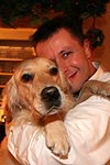 Michal mit seinem Hund