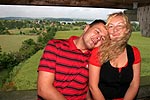 Michal (bmwe23) mit Ehefrau Veru auf der Ausichtsplattform in der Uckermark