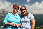 Rita und Inken waren zum ersten Mal bei einer 7er-Sternfahrt dabei, hier in den Alpen
