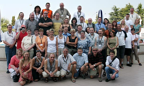 Gruppenfoto der Sternfahrt-Teilnehmer am Hotel Laguner Park in Porec