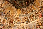 Blick in die Kuppel des Dom Santa Maria. Der Bau der Kuppel ist von Arnolfi di Gambio 1269 begonnen worden