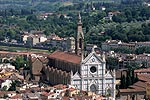 Blick vom Dom auf die Basilika Santa Croce, Franz von Assisi legte im 13. Jahrhundert den Grundstein