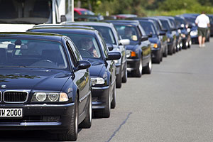 7er-Konvoi kurz vor dem Start nach Haltern am See