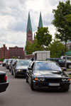 Einfahrt auf den Jahrestreffen-Parkplatz in Lübeck