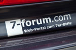 Im Einfahrtsbeutel gab es einen 7-forum.com Aufkleber