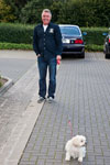 Olaf ('loewe40') mit seinem Hund in Castrop-Rauxel