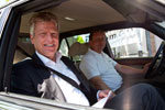 Matthias ('Telekom-iker') chauffierte den Bürgermeister Jürgen Kessing - standesgemäß in seinem BMW 745iA (E23)