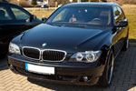 BMW 750i Individual (E65 LCI) von Ingo ('Black Pearl') neben dem BMW 730Ld Individual (E65 LCI) von Giray ('BMW-Freak')