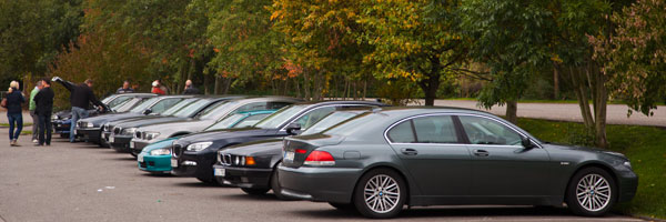 Stammtisch-Parkplatz im Oktober in Mönchengladbach-Wickrath