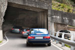 Pass-Strecke �ber die Alpen im 7er-Konvoi mit Ziel Comer See in Italien, hinten der BMW 'M7' von Horst ('Horsti')