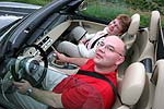Pascal mit Karin im Z8 während der BMW-Sternfahrt