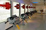 Ferrari Motoren von F1 Wagen der letzten Jahre im Museum in Maranello