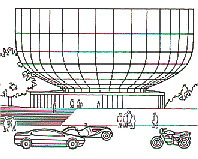 schematische Darstellung des BMW Museums in München