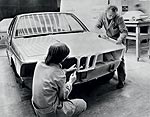 BMW 7er-Reihe der 1. Generation, Arbeiten am Gips-Modell