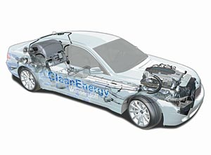 Antriebskomponenten im BMW Hydrogen 7