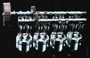 Ventiltrieb des BMW V8-Motors der 7er-Reihe (E38)