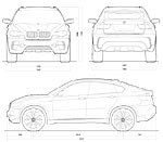 BMW Concept X6 ActiveHybrid, Abmessungen
