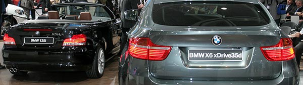 die Stars auf dem BMW-Stand: das 1er Cabrio und der X6 als Deutschland-Premieren