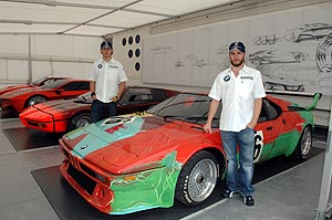 Nick Heidfeld und Robert Kubica am BMW M1 ArtCar von Andy Warhol