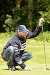 Nick Heidfeld spielt auf im Whittlebury Park Golf Club