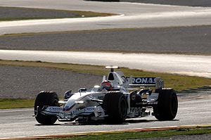 Robert Kubica bei der ersten Fahrt im neuen BMW Sauber F1.08 in Valencia am 15.01.2008 auf dem Ricardo Tormo Circuit