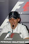 Robert Kubica  bei der Presse-Konferenz am Donnerstag vor dem Rennen in Sepang, Malaysia