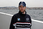 Nick Heidfeld bei einer Fahrt �ber den Bosporus am Mittwoch vor dem F1-Rennen in Istanbul