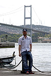 Nick Heidfeld am Bosporos am Mittwoch vor dem F1-Rennen in Istanbul