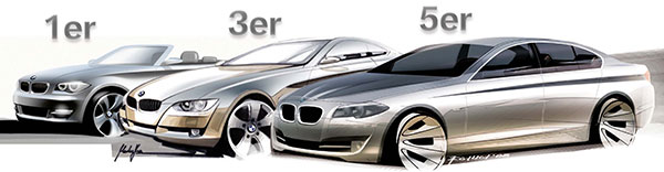 BMW Kernmodelle: BMW 1er, 3er und 5er-Reihe