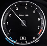 BMW 5er, Modell F10, ab 2010, Tachometer mit EfficientDynamics Anzeige