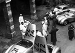 Das BMW Fahrerlager beim I. Gran Premio Brescia delle Mille Miglia, 1940