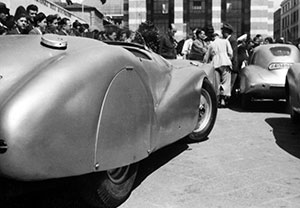 BMW 328 Mille Miglia Roadster Vor dem Beginn des I. Gran Premio Brescia delle Mille Miglia, 28.04.1940