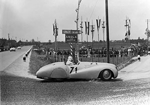   BMW 328 Mille Miglia Bügelfalten-Roadster während des I. Gran Premio Brescia delle Mille Miglia, 28.04.1940