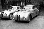 Die beiden BMW 328 Coupés beim I. Gran Premio Brescia delle Mille Miglia, 28.04.1940