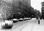 Parade der siegreichen BMW Mannschaft in München nach dem I. Gran Premio Brescia delle Mille Miglia, 28.04.1940