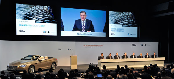 BMW Group Bilanzpressekonferenz am 15. Mrz 2011 in Mnchen