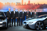 BMW Vorstnde Dr. Friedrich Eichiner, Ian Robertson, Frank-Peter Arndt, Dr. Norbert Reithofer, Dr. Klaus Draeger, Dr. Herbert Diess, Harald Krge in Frankfurt