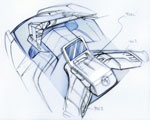 BMW Concept e Designskizzen