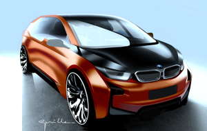BMW i3 Concept Coupe, Designzeichnung