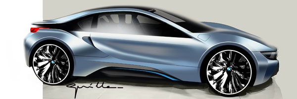 BMW i8, Designzeichnung