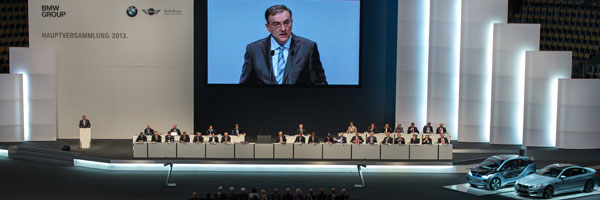 93. Ordentliche Hauptversammlung der BMW AG am 14.05.2013 in der Olympiahalle in Mnchen