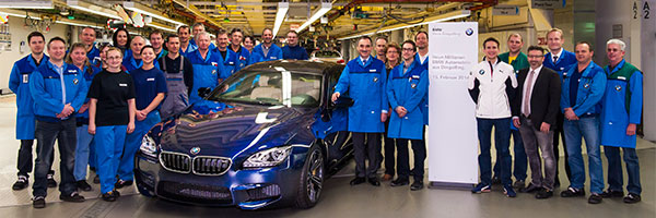 das neunmillionste Auto aus Dingolfing; ein BMW M6 Gran Coup