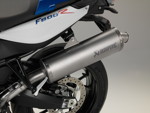 BMW F 800 R, Akrapovic Sportschalldämpfer.